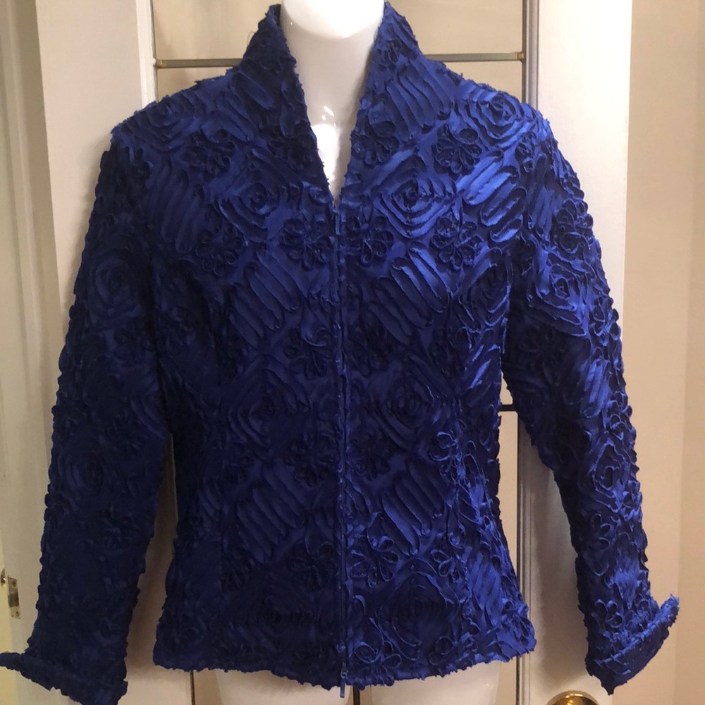Classic Blue Textured Women's Jacket